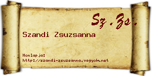 Szandi Zsuzsanna névjegykártya